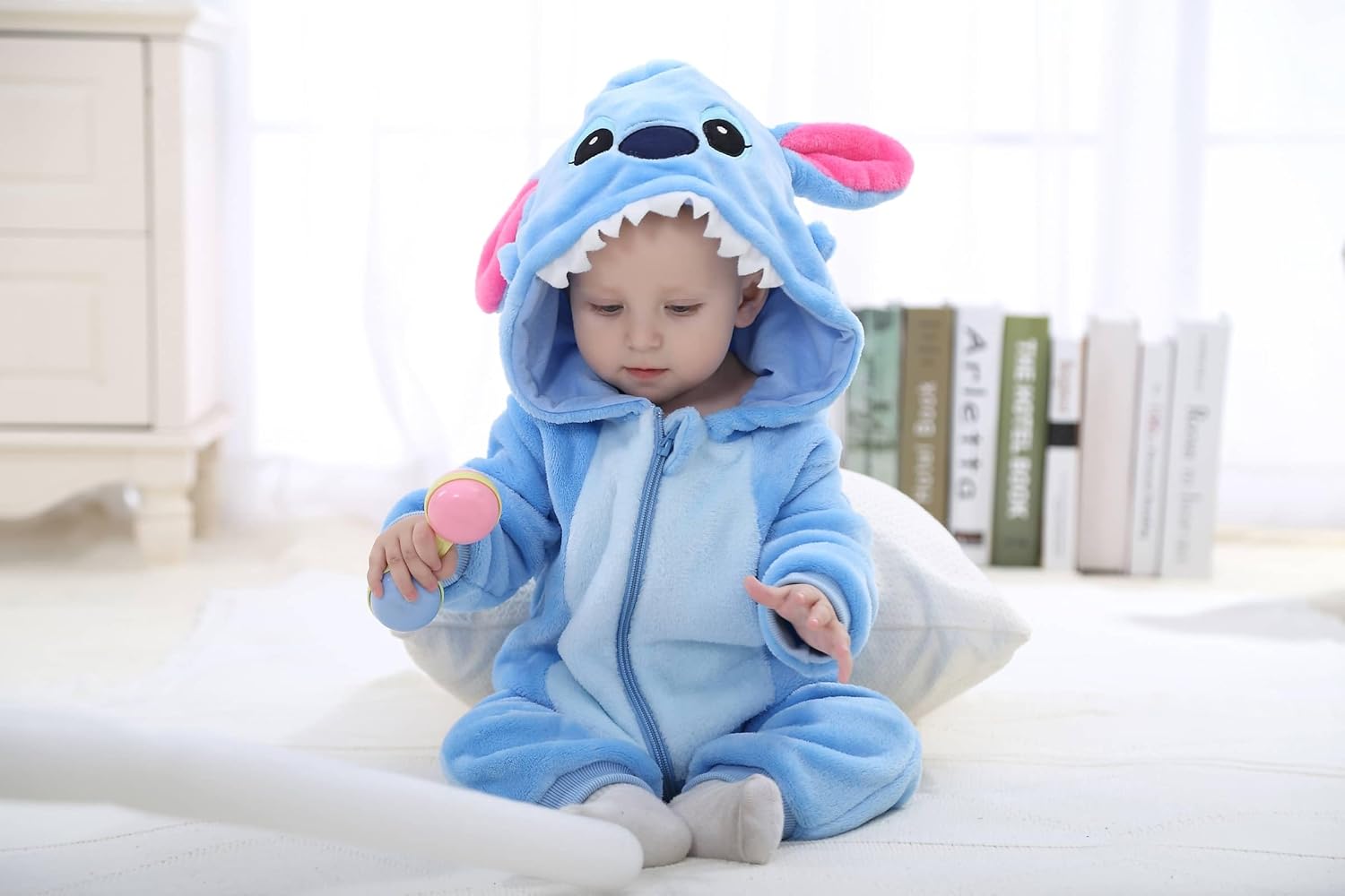 Unisex Baby Animal Onesie Flannel Hooded Romper for Infants Toddlers (0-3 Years) Winter Jumpsuit for Boys and Girls - Image 3
