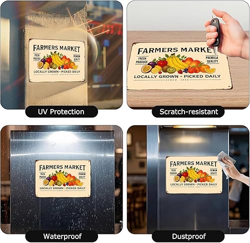 Miniatura 5 de Retro-Style Plates For Farmers Market Signs Posters Funny metal sign For Man Cave bathroom Farm Bedroom living room Kitchen Garage Wall Decor 8 * 12