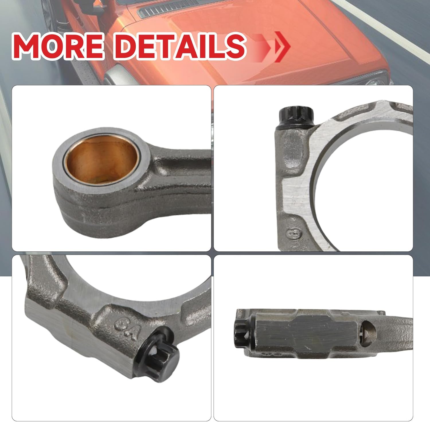 Engine Connecting Rod for 2013-2021 VELOSTER 1.6L for 2015-2020 SONATA 1.6L for 2016-2018TUCSON 1.6L Turbo 23510-2B700 23510 2B700 235102B700