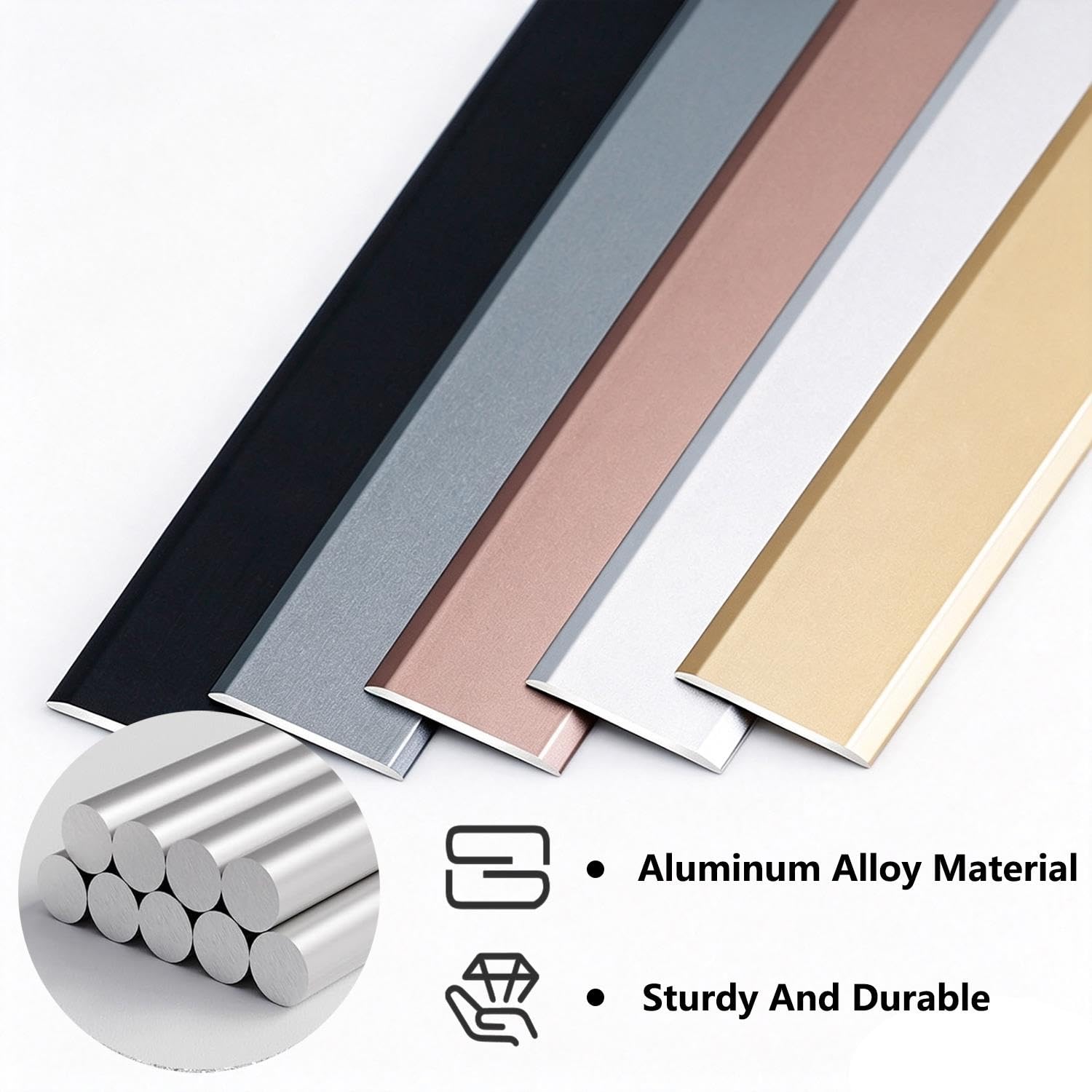 Tira De Umbral Para Suelos De Aluminio Con Reverso Autoadhesivo
