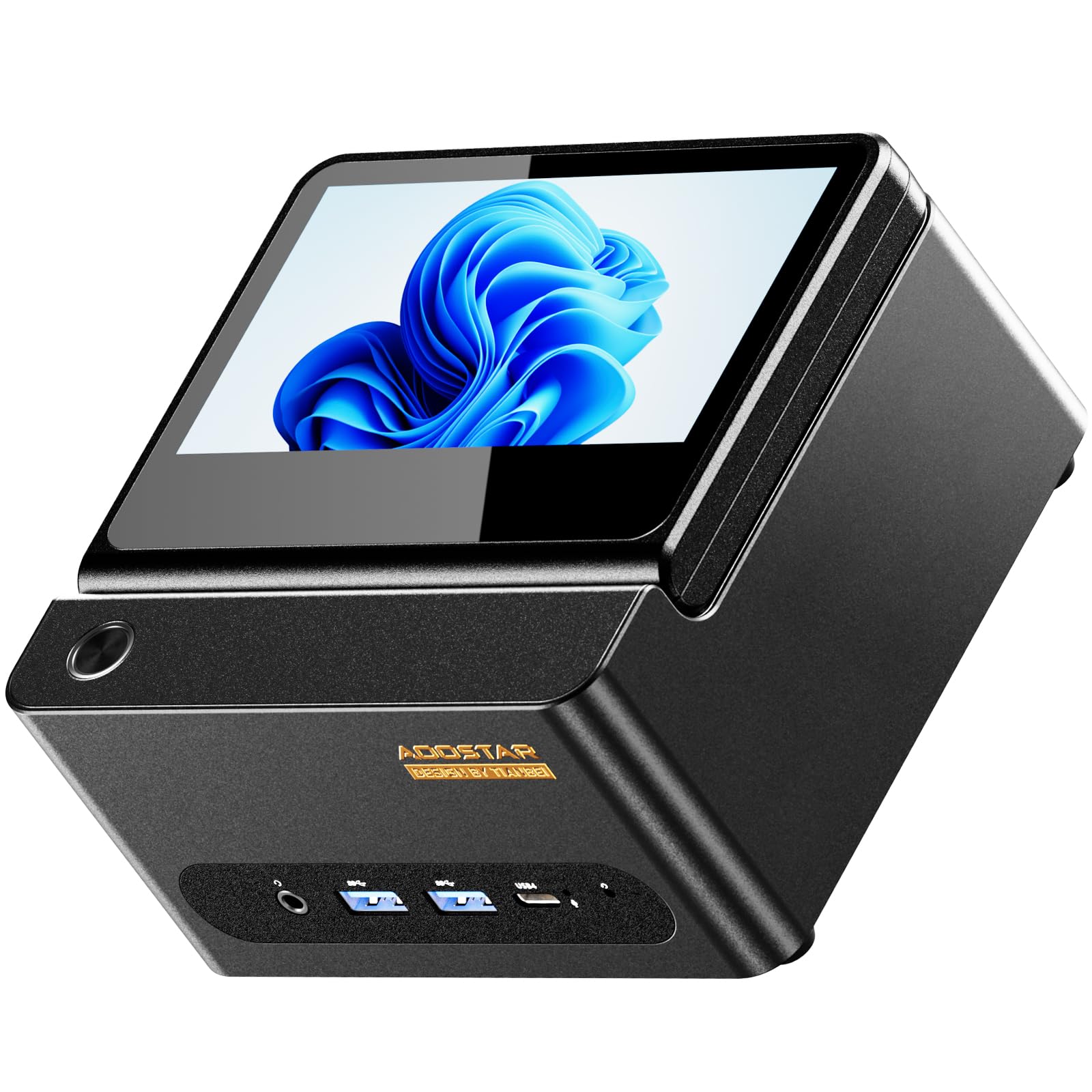 Mini PC AOOSTAR G-FLIP H255, AMD Ryzen 7 H255 (8 núcleos/16 hilos, hasta 4,7 GHz), mini PC para juegos con 24 GB de RAM DDR5, SSD PCIe 4.0 de 1 TB, mini ordenador de sobremesa con WiFi 6 y doble LAN d