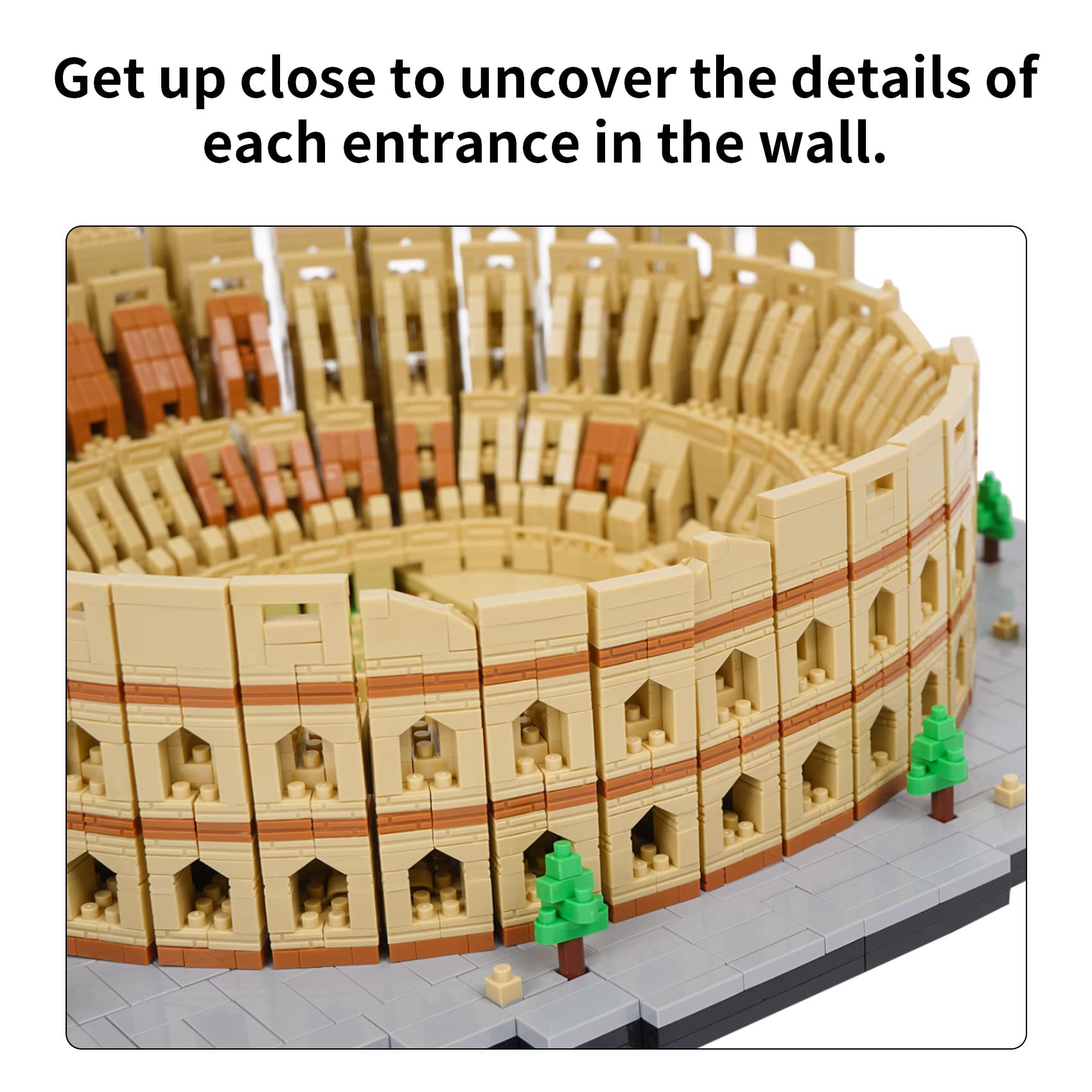 LULUFUN Juego de Bloques de construcción, Coliseo Romano Arquitectura Modelo Blocks Kit, Coleccionista Modelo Conjuntos para Construir, Juguetes Regalos para Niños y Adultos 5594pcs