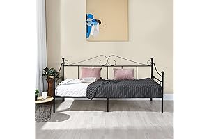 Black Twin Daybed Frame with Headboard