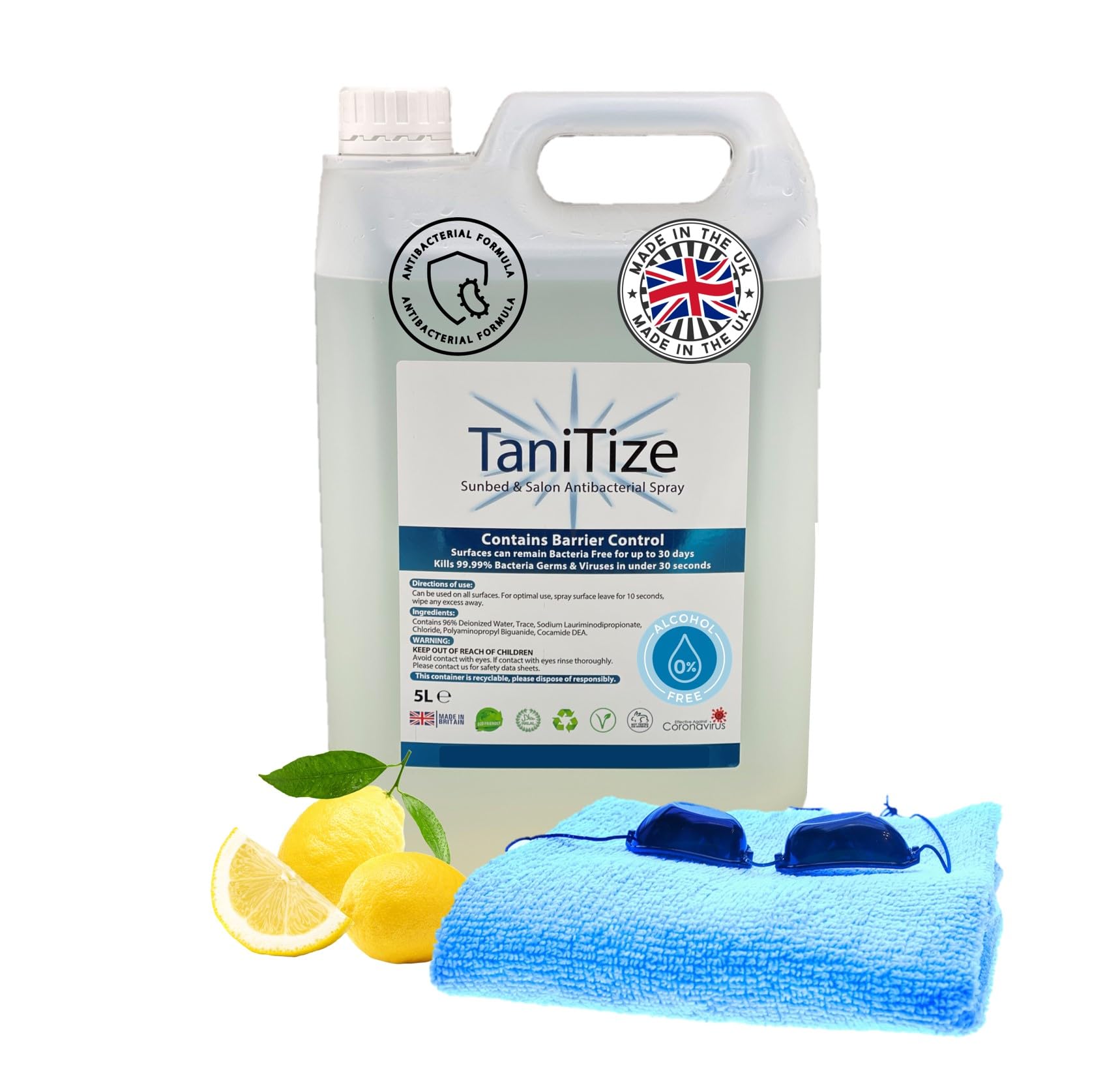 TaniTize Sunbed Sanitiser & Salon Cleaner Spray, Removes Sweat and Odour. Skin Safe & Pet Safe (1 (Pack))