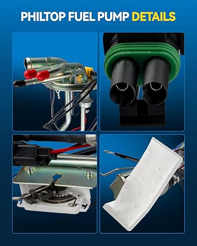 Miniatura 2 de PHILTOP Electric Fuel Pump Assembly Fits For Chevrolet S10 1985-1991, GMC S15 1985-1990, GMC Sonoma 1991, GMC Syclone 1991, SP06B1H
