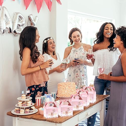 Miniatura 6 de 36 cajas de oso para baby shower, cajas de regalo, lindas decoraciones de papel de dulces de galletas para baby shower, revelación de género,