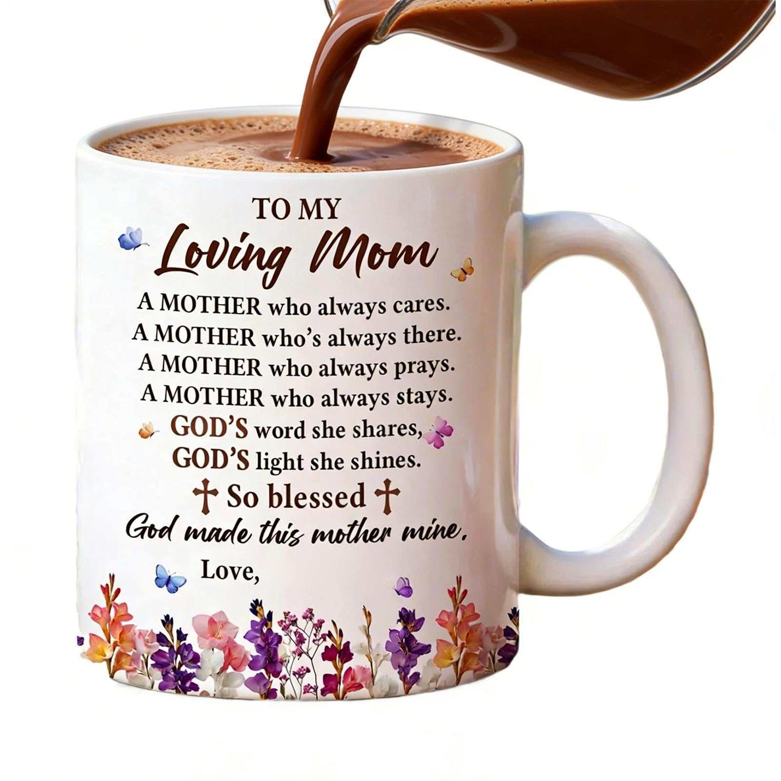 Taza de té para el Día de la Madre y ocasiones especiales en cerámica decorativa de comedor
