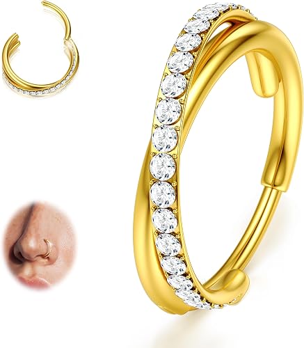 BodyBonita Piercing Nariz Aro - Acero Inoxidable 316L Septum