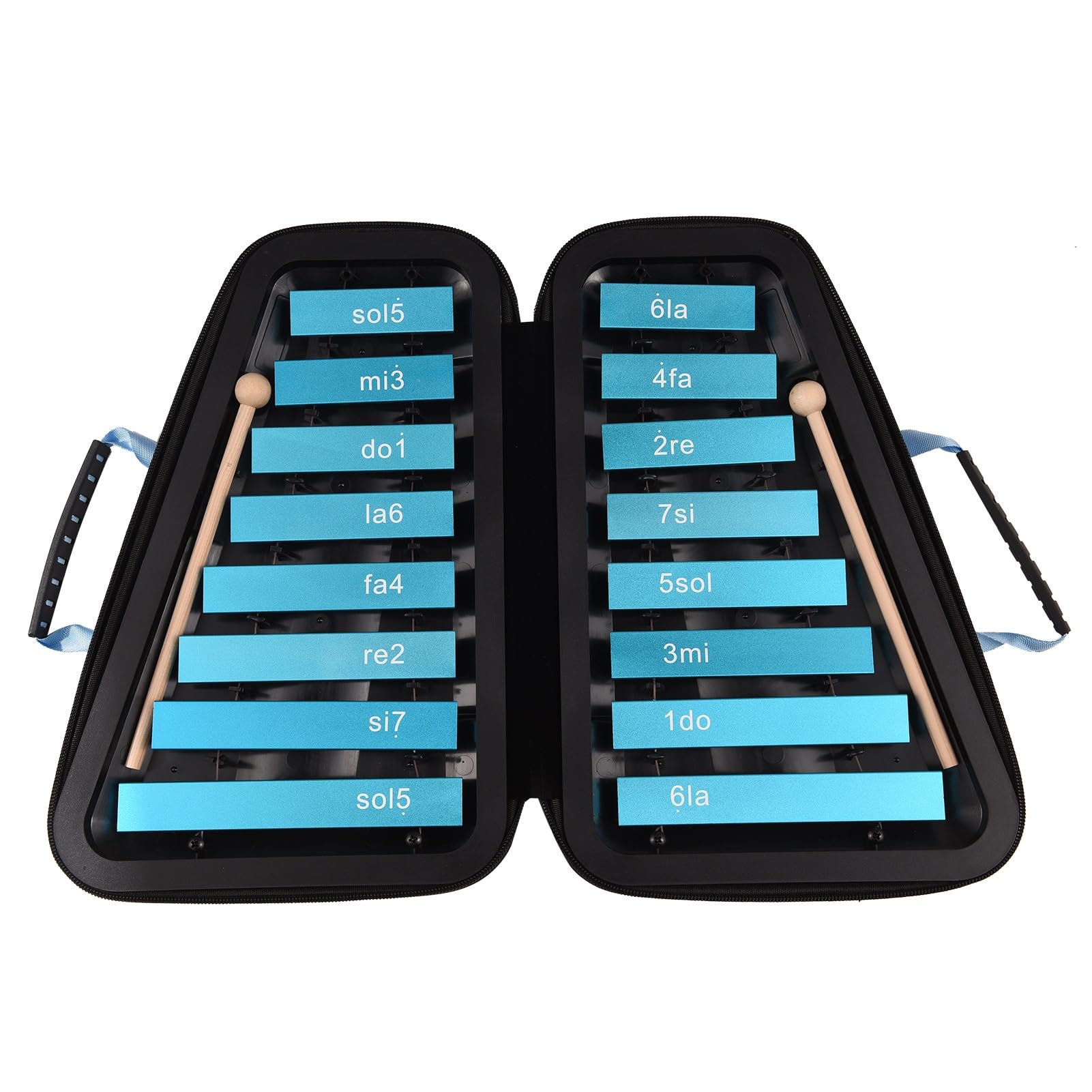 xilófono Glockenspiel De 16 Teclas, Xilófono con Placa De Aluminio De 16 Notas, Instrumento De Percusión Musical Educativo Temprano con Mazos De Caja (Color : Blue)