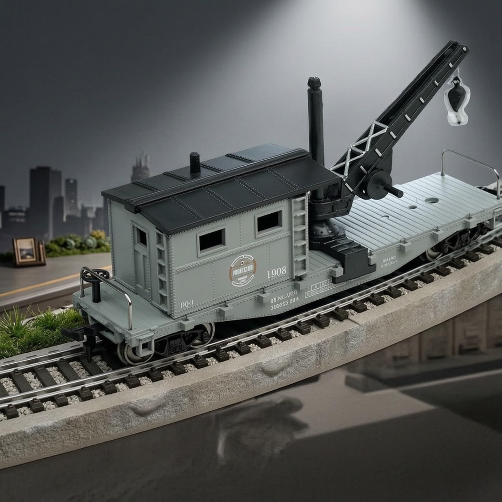 4 Pezzi Binario Dritto Collegabile | Base Grigia Stampata, Binario Ho, Lunghezza 25,3 Cm, Rotaia per Modellismo Ferroviario, Plastici Ferroviari, Diorami