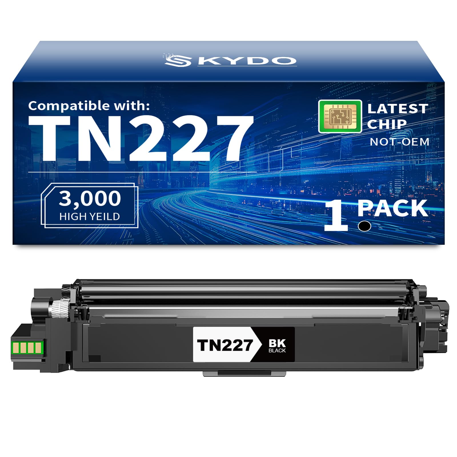 Skydo Compatible Toner Cartridge Replacement for Brother TN227BK TN227 TN-227 TN223 for MFC-L3770CDW MFC-L3750CDW HL-L3230CDW HL-L3290CDW HL-L3210CW