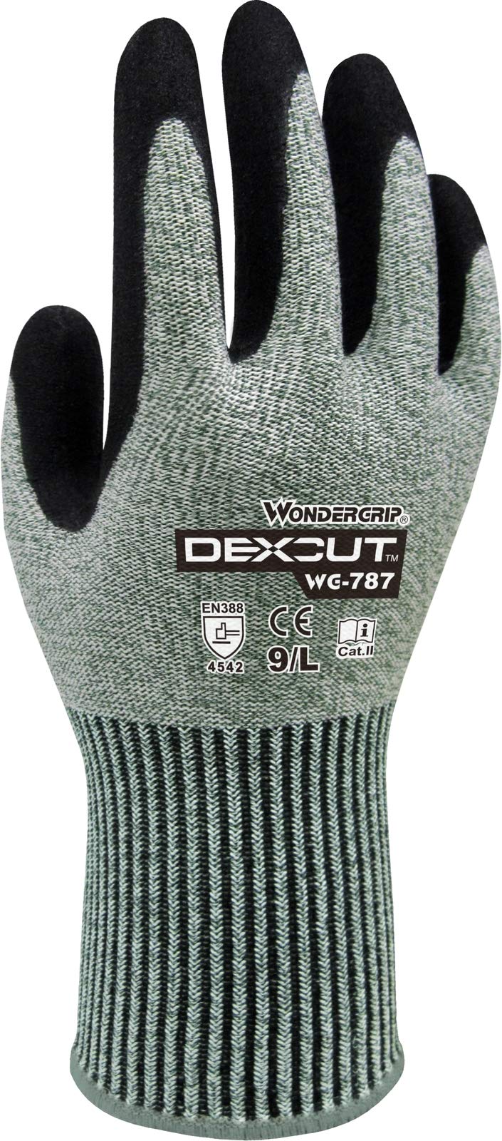 Wondergrip, Dexcut, WG-787 Safety Gloves, Single Nitrile Coating, TPDT Technology, Cut Level D Protection