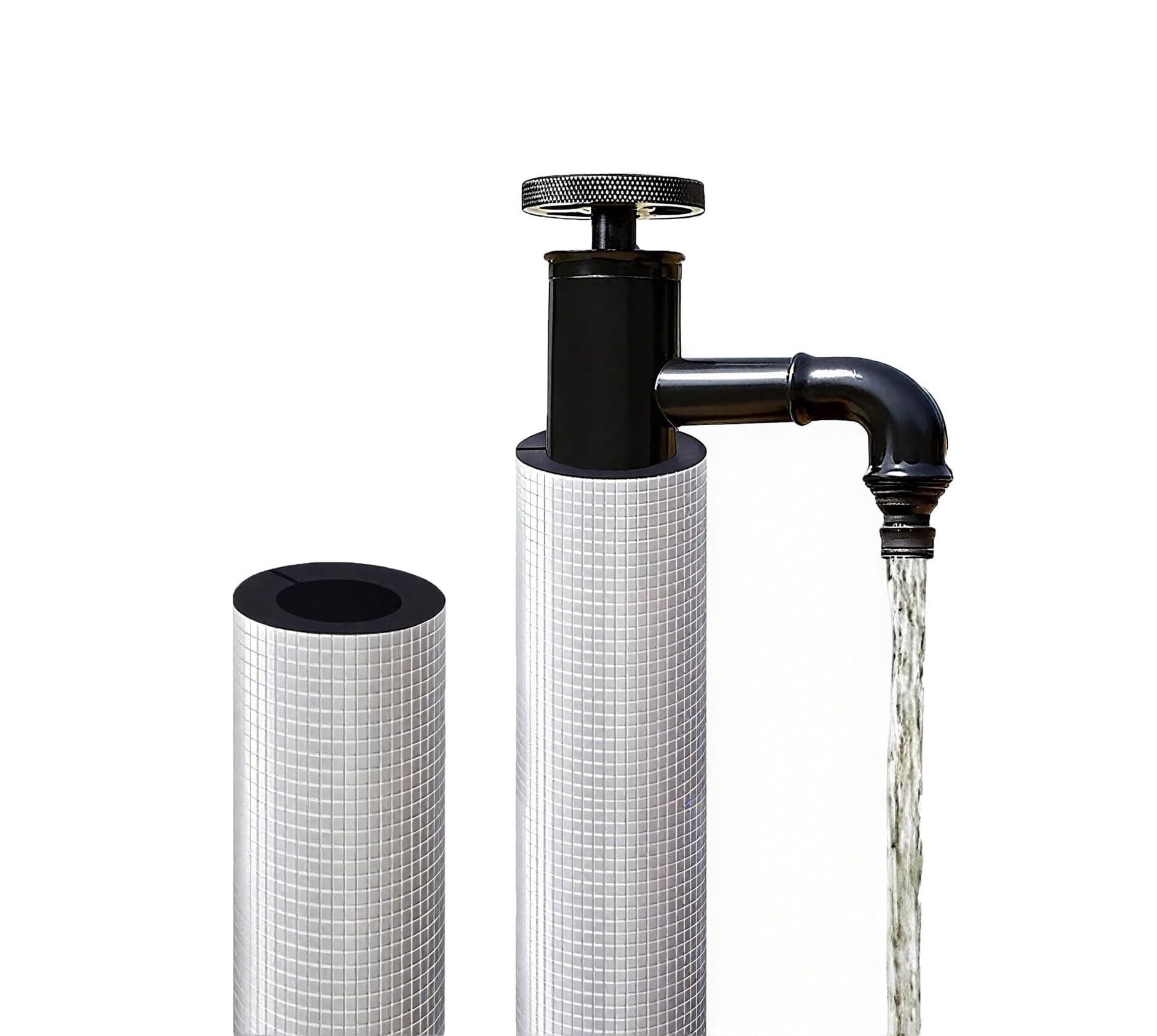 Tubo isolante per tubi in schiuma autoadesiva ad alta densità da 1,9 cm a 10,2 cm ID - Copertura per tubi ignifuga e impermeabile (ID 2-1/2 ″xT 1-1/5 ″)