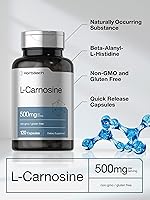 Vista 4 de Horbäach L-Carnosina 500mg Suplemento de 120 cápsulas Píldoras de polvo sin OMG y sin gluten