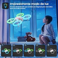DEERC D23 Mini Drón - Távirányítós Quadcopter 5 LED Móddal, Visszatérés Funkcióval, Magasságtartással, 360° Flip, Védett Propellerekkel és 2 2