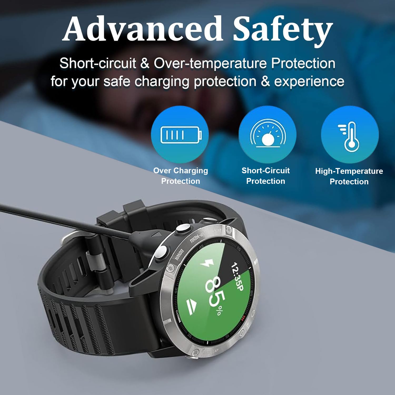 Caricatore Compatibile Garmin Per Fenix/Forerunner/Venu - Cavo Ricarica 2 Pezzi - Foto 3