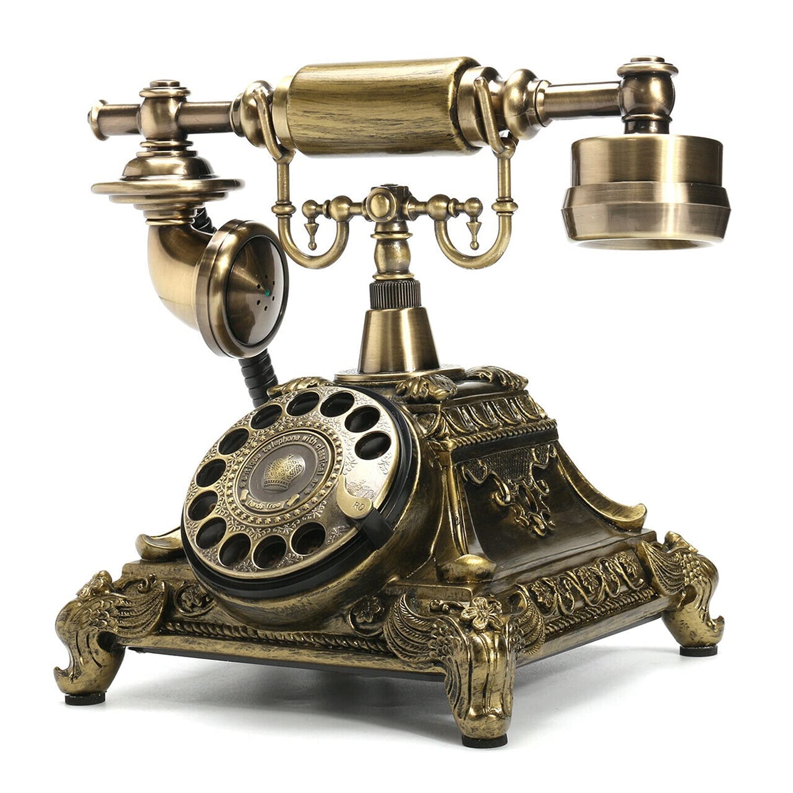 Telefono Fisso Vintage retrò, con Tastiera a Pulsanti per chiamare, Telefono Fisso retrò, per Ufficio, casa, Hotel,