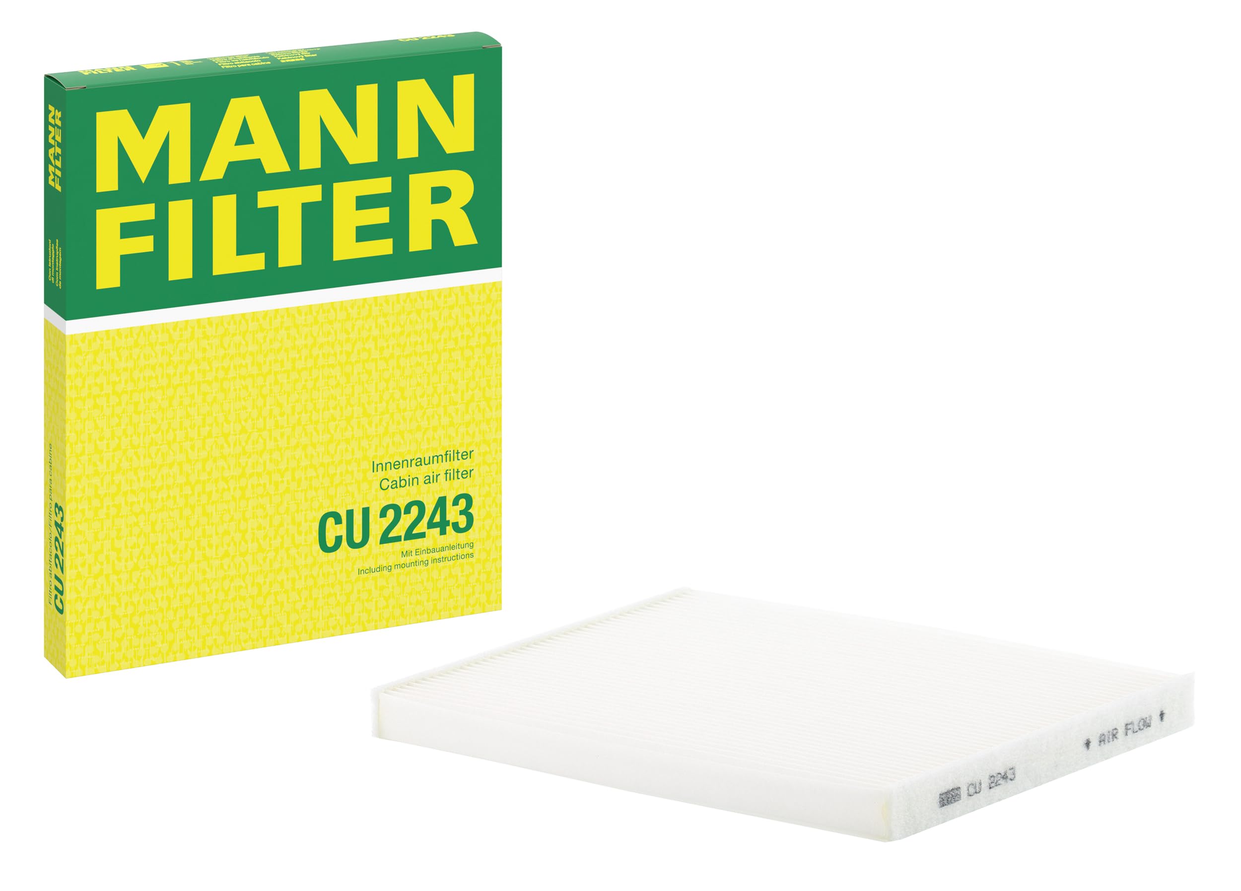 MANN-FILTER CU 2243 Innenraumfilter/Kabinenluftfilter - für Pkw + Transporter