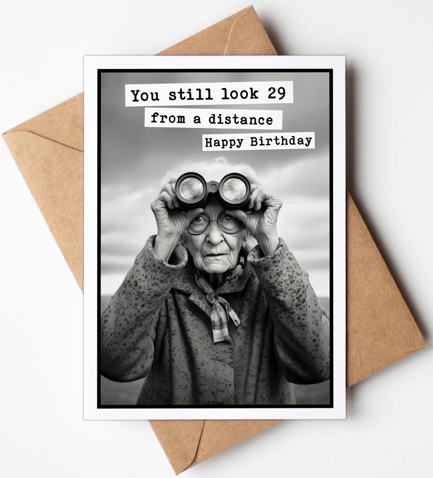 Lustige Geburtstagskarte Zum 70. – 'You Still Look 69 From A Distance' – Sarkastisch & Liebevoll