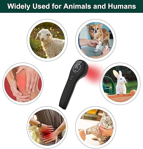 Miniatura 6 de iKeener Dispositivo veterinario para mascotas, terapia de luz roja para aliviar el dolor, dolor muscular y articular de artritis de perro, luz