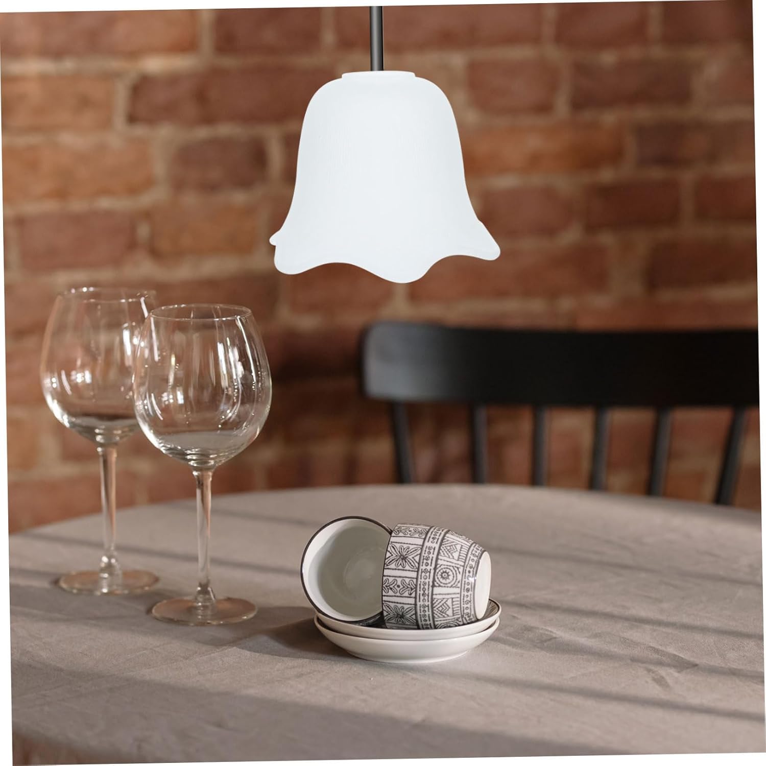 VILLCASE 2Pcs Glass Hanging Lampshade Decorative Light Fixture Cover for Ceiling Lights Elegant and Simple Design Easy to Install for Home and Bedroom Decor