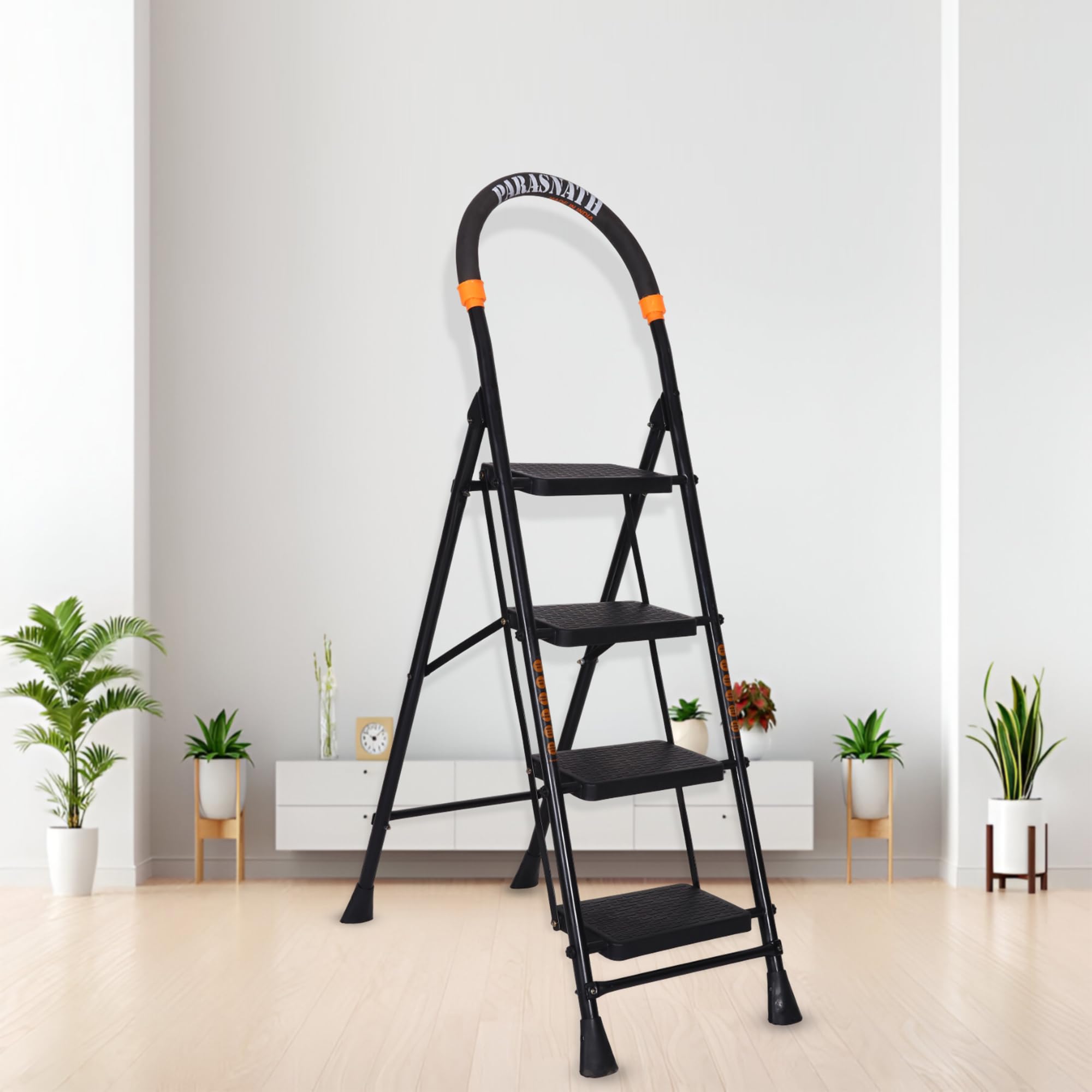 Parasnath 7-Step GoUp Steel Ladder Grey | Foldable Lightweight Step Ladder with Anti-Skid Plastic Steps | Durable and Safe | 6-Year Manufacturer Warranty | Made in India — Amazon image 16