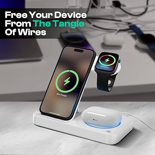 Miniatura 2 de Estación de carga inalámbrica 4 en 1 para iPhone, Apple Watch y AirPods - Cargador inalámbrico para iPhone Series 1615141312 - Apple iWatch Series