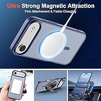 Vista 12 de SUPFINE - Funda magnética para iPhone 13 Pro Max (compatible con MagSafe), (protección contra caídas de grado militar de 10 pies), delgada, Negro