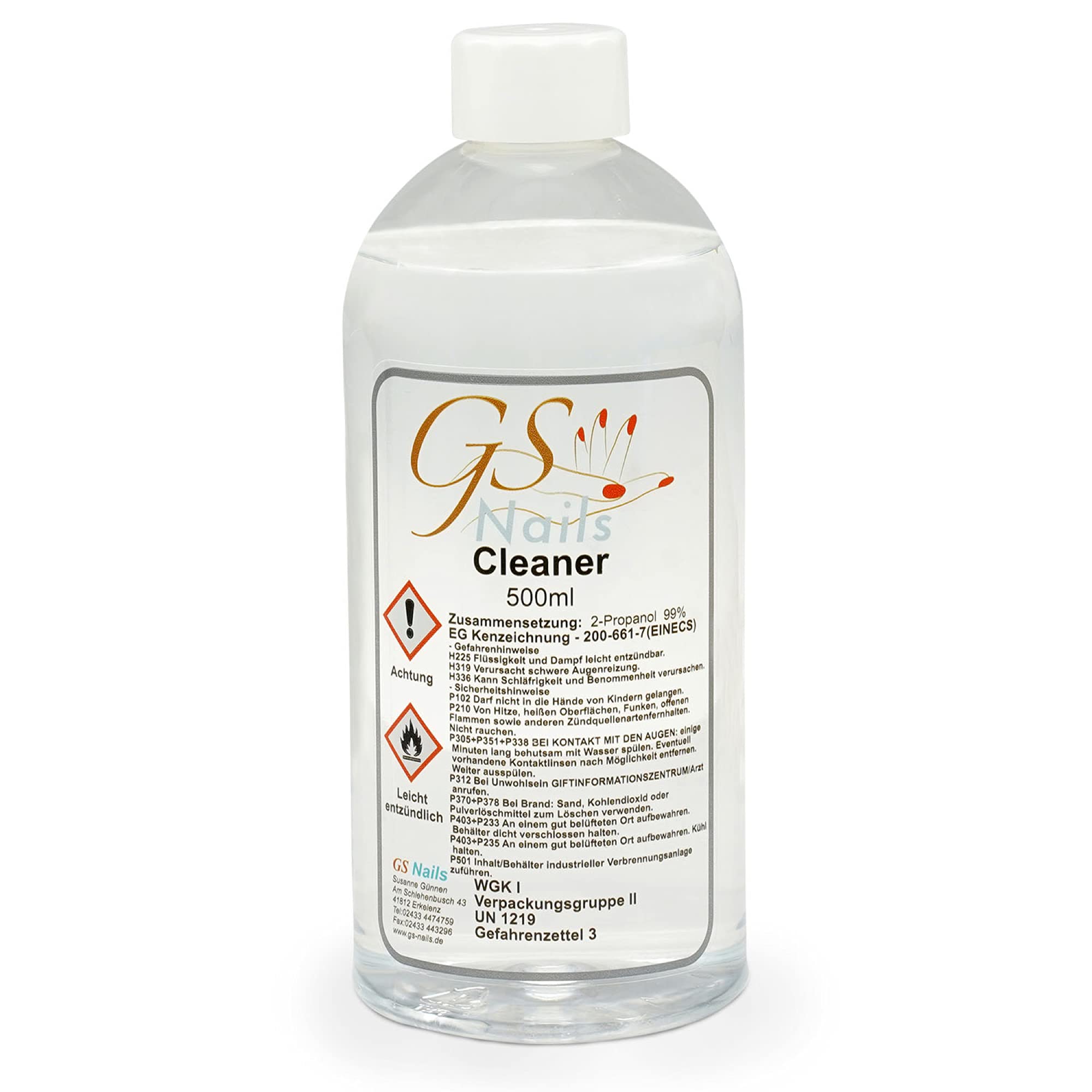 Yoshi Cleaner Gelnägel 500 Ml – Nagelreiniger Für Gel- & Naturnägel – Entfernt Öl & Verbessert Haftung