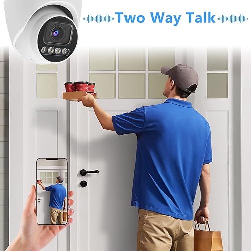 Miniatura 6 de Cámara de seguridad IP PoE de 8MP 4K con zoom óptico 5X, cámara IP domo H.265, luz dual inteligente, conversación bidireccional, ranura para tarjeta