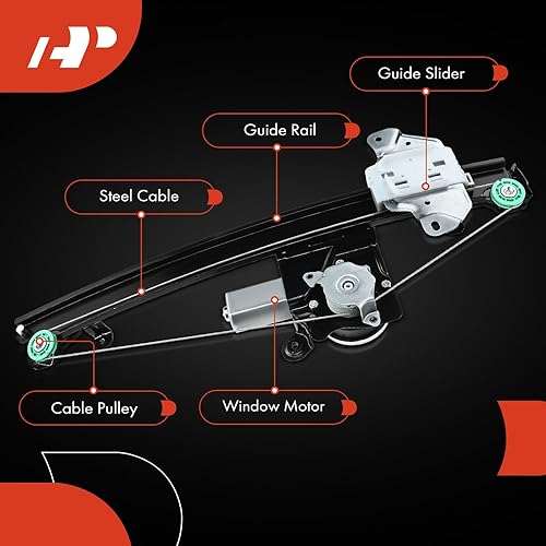 Miniatura 6 de A-Premium Elevalunas eléctrico con motor compatible con Nissan Altima 2013-2018 L4 2.5L V6 3.5L sedán delantero izquierdo lado del conductor