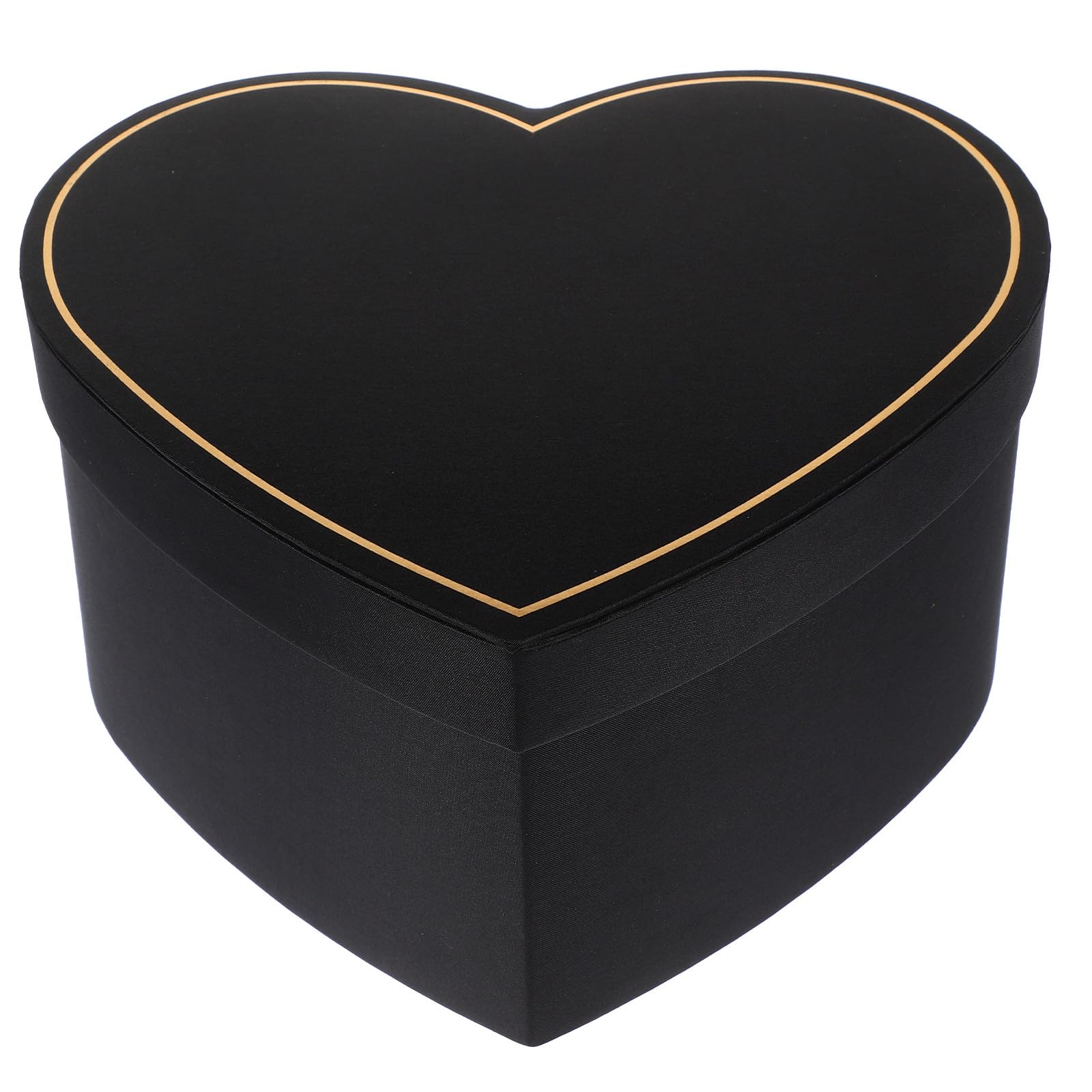 HAPINARY Geschenkbox Verpackungsbox in Schwarz Herzförmige mit Deckel aus Stoff Leere Herzbox für Zuhause und Bridal Shower für Süßigkeiten und Geldgeschenke