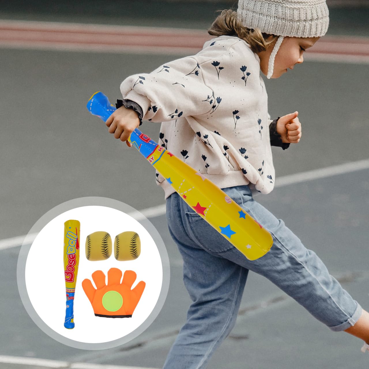 Juego De BéIsbol Infantil con Bate De Espuma Eva Seguro Y Ligero Kit De Juguete Deportivo para NiñOs Y Niñas TamañO 15.7X2.4X2 in Colores Surtidos Ideal para Juegos Al Aire Libre