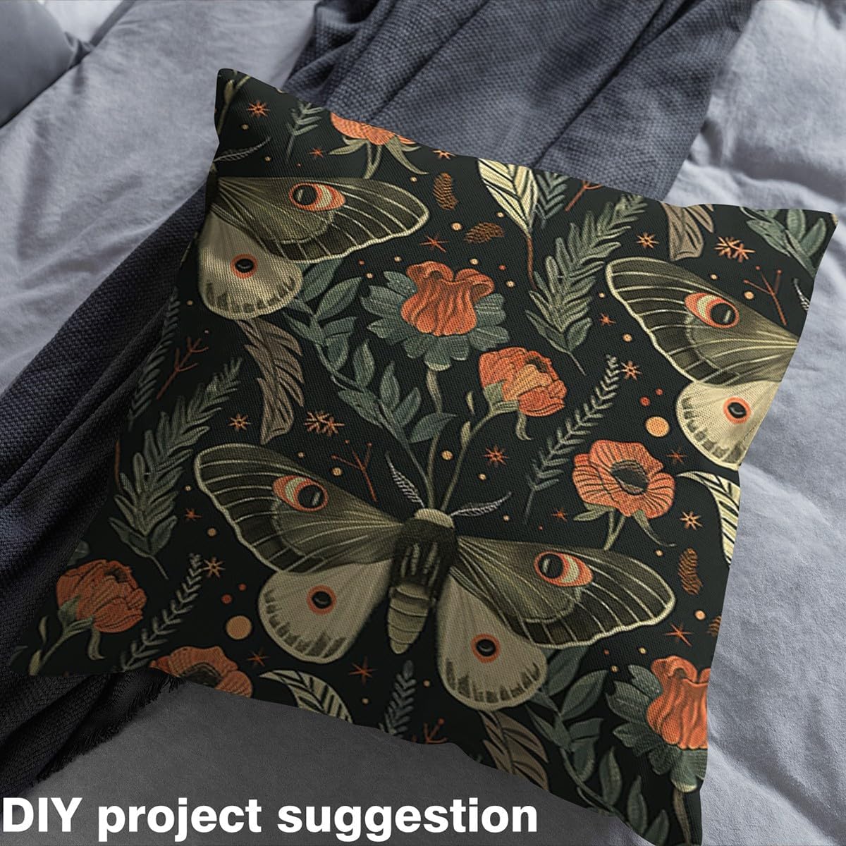 Feelyou Butterfly Fabric by The Yard Kids 3 Yard Flower Upholstery Fabric for Chairs Girl Butterfly Floral Waterproof Outdoor Fabric Butterflies Print Reupholstery Fabric Decor Beautiful Butterfly