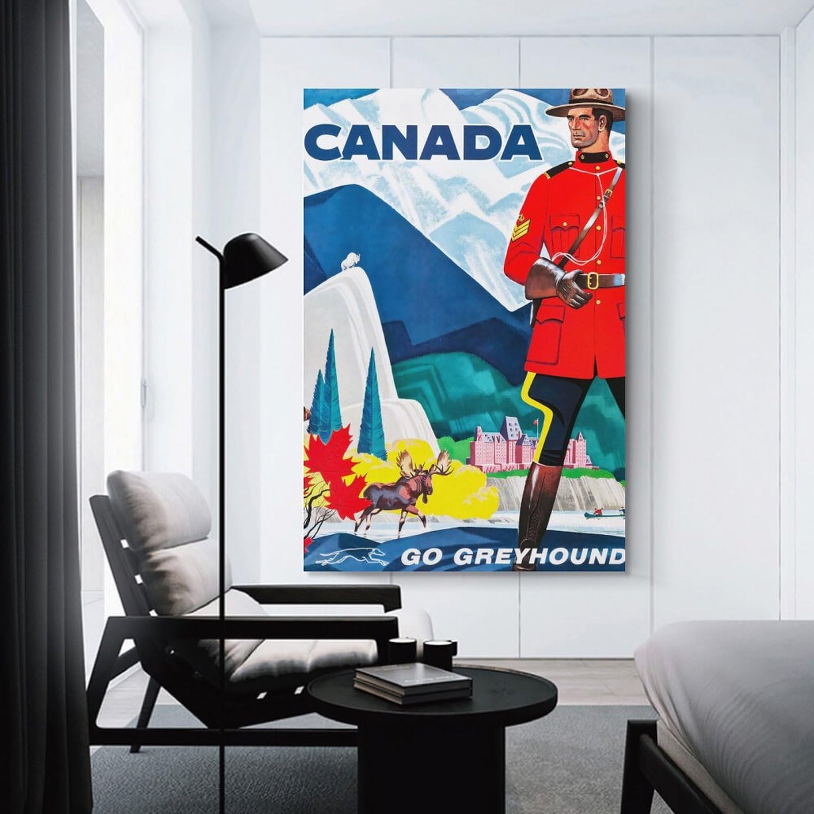 Junmoney Canada Travel Canvas Wall Decor 12x18inch(30x45cm), for Entrance Walls, Hall Decor Or Foyers, Wall Decor to Refresh Empty Corners