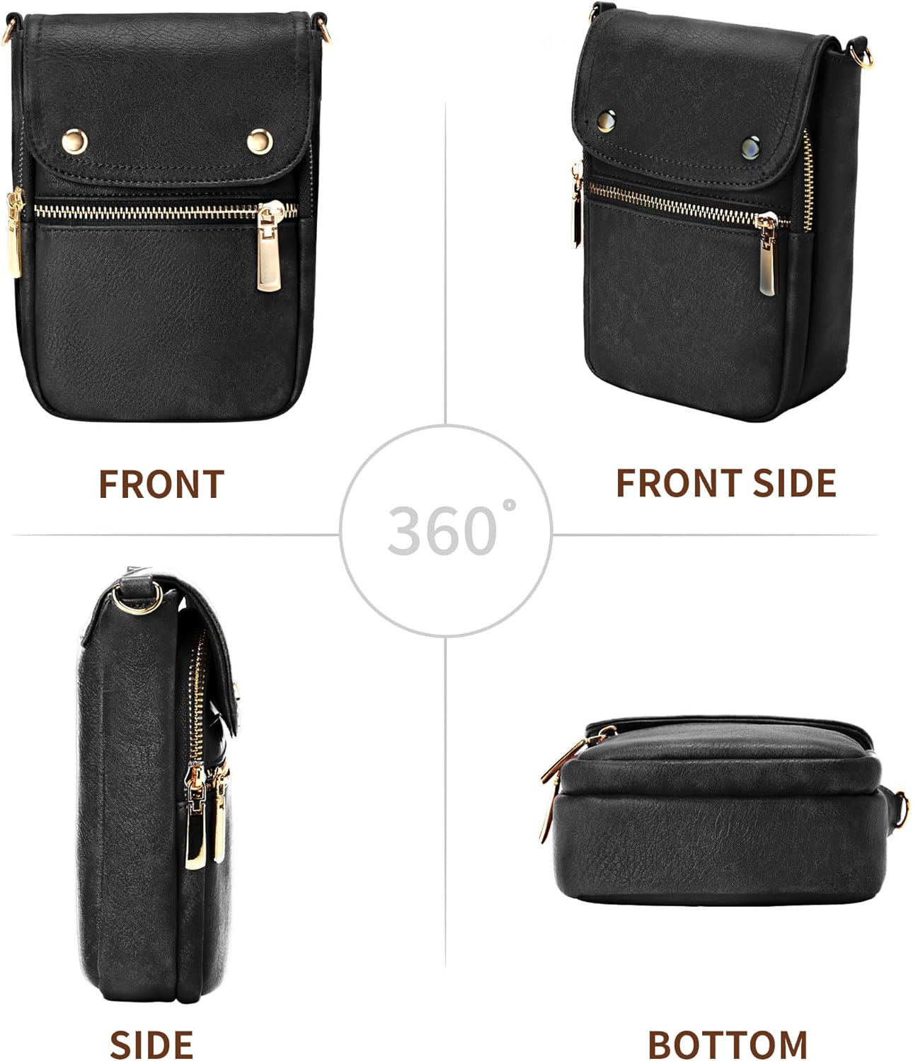 Small Crossbody Bags for Women, Cell Phone Wallet Purses with Card Slots and Adjustable Strap for Travel Casual