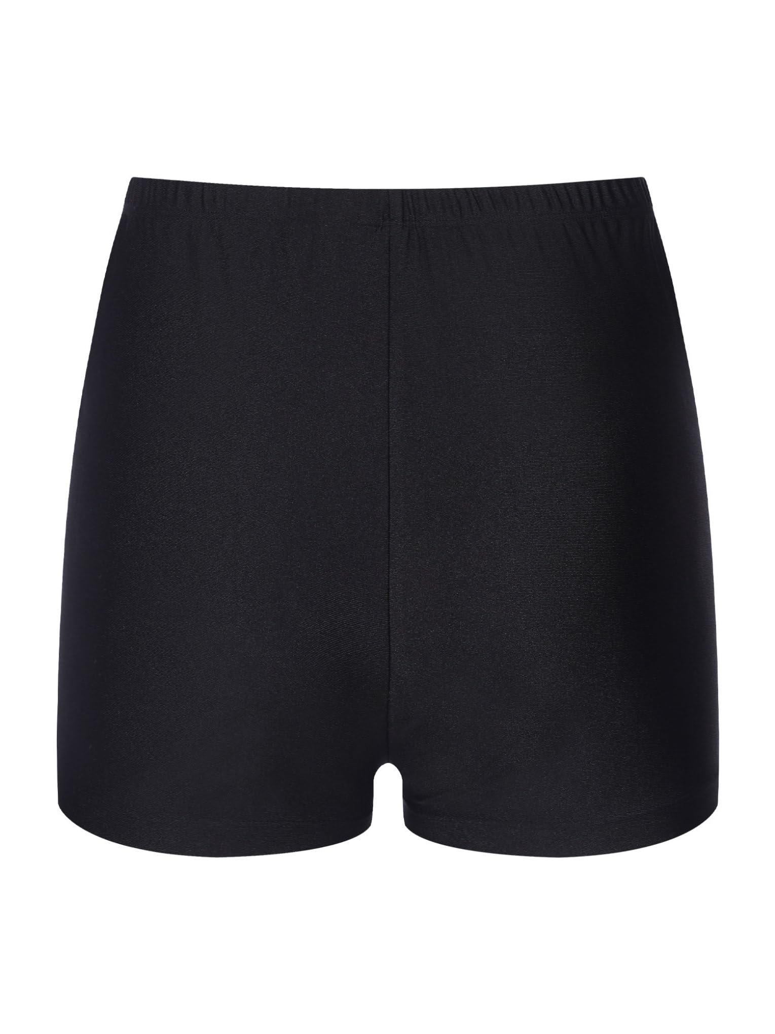 Damen Turnanzug Langarm Gymnastikanzug Strass Glitzer Ballettanzug Stehkragen Ballett Trikot Tanzbody + Tanz Shorts Turn Outfit