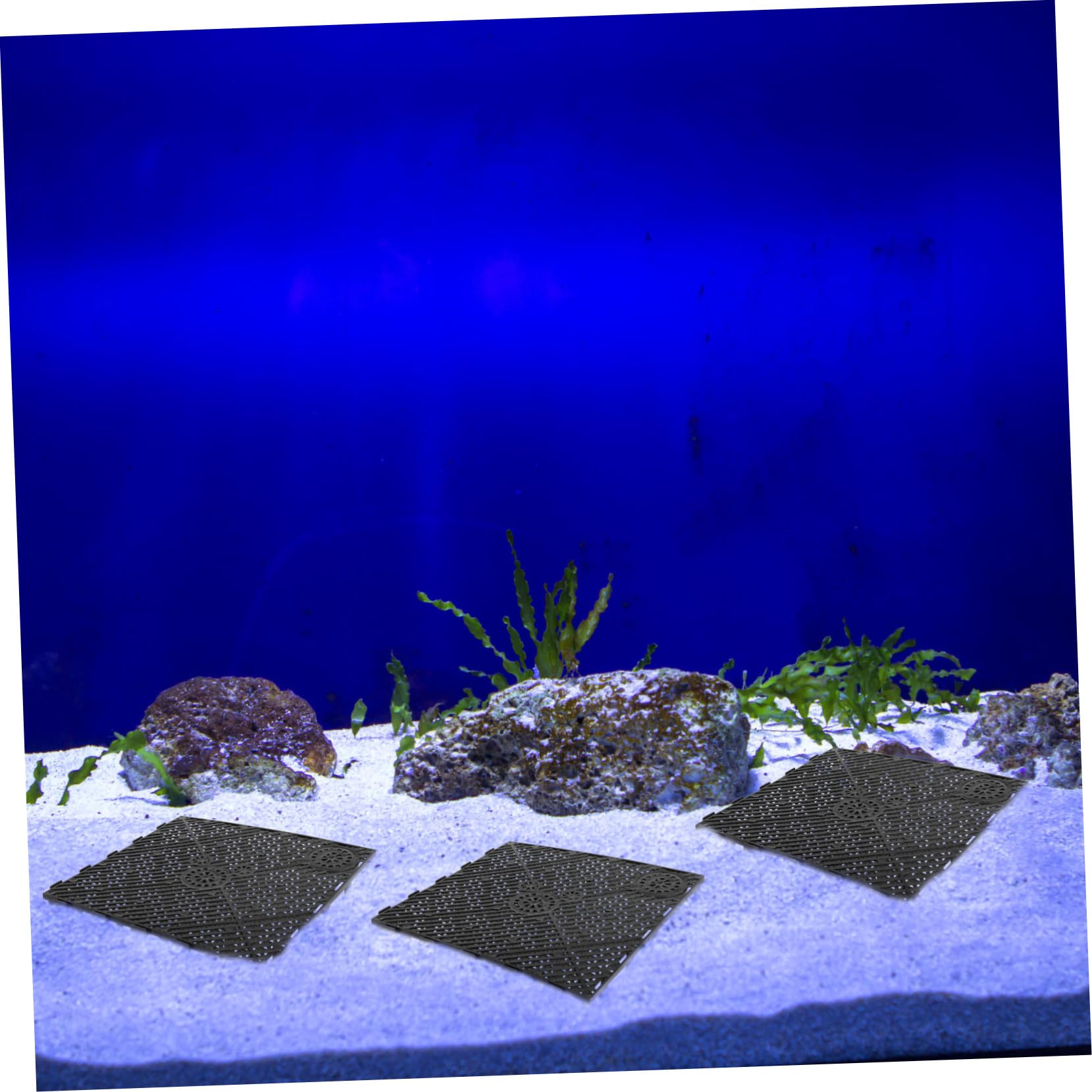 Levemolo 2sets Fisch Tank Bodenplatte PVC Platte Für Aquarium Sauber Spleißen Design Schwarz 20 Stücke * 2