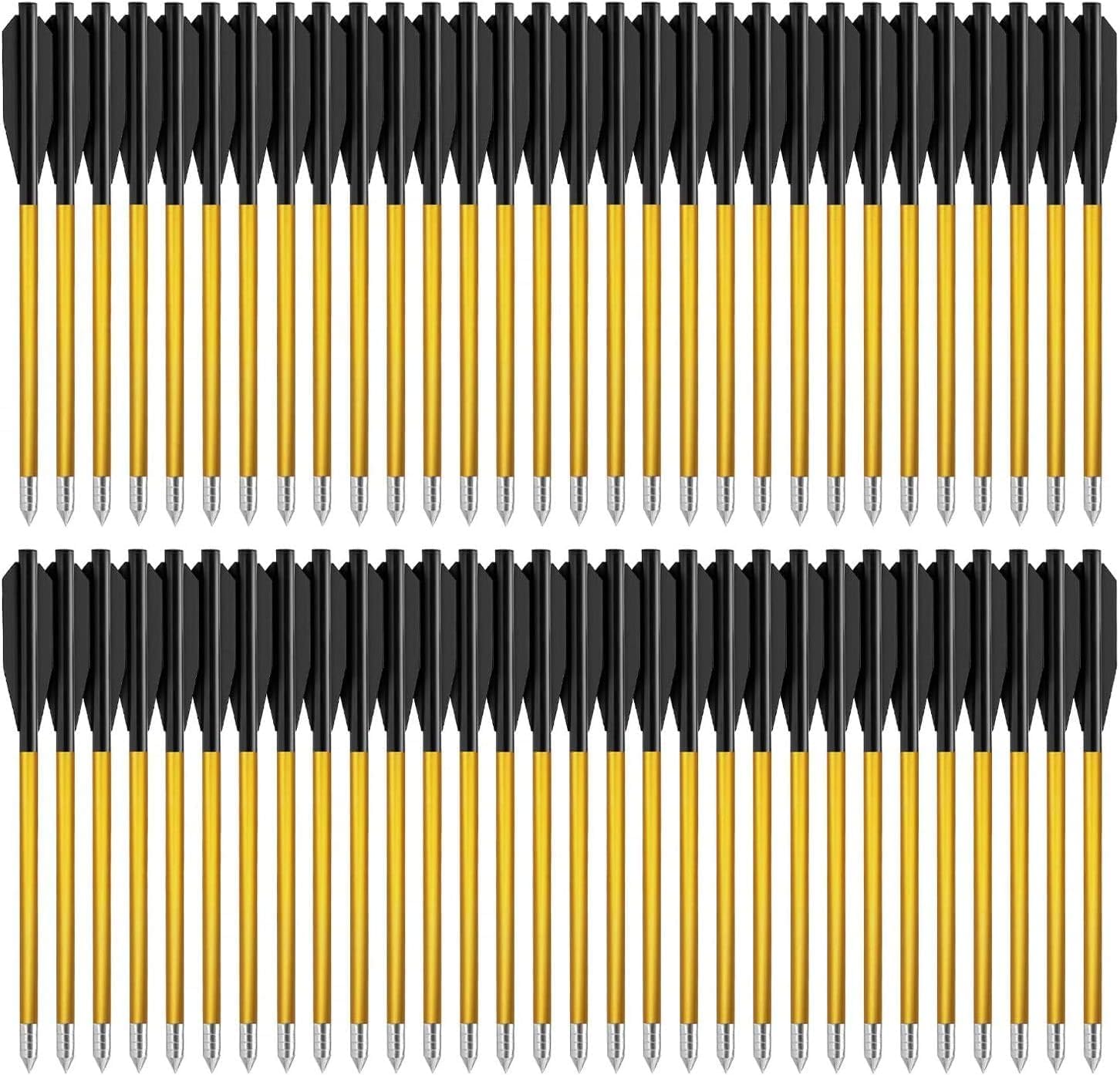 6.3" Aluminium Crossbow Bolts Arrows for 50lb/80lb Pistol Crossbow Precision Target, Great for Practicing Shooting Target, Small Hunting, 12/36/60 Pack