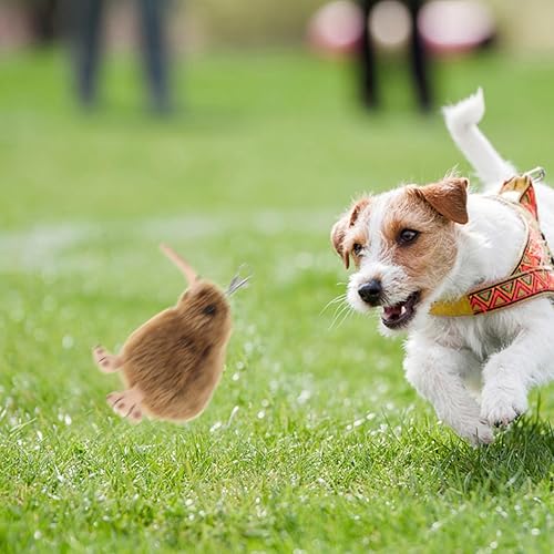 Miniatura 2 de POPETPOP Juguete de peluche de pájaro kiwi muñeca de peluche de pájaro kiwi suave peluche juguetes regalos para mascotas perros cachorros 4.7 in