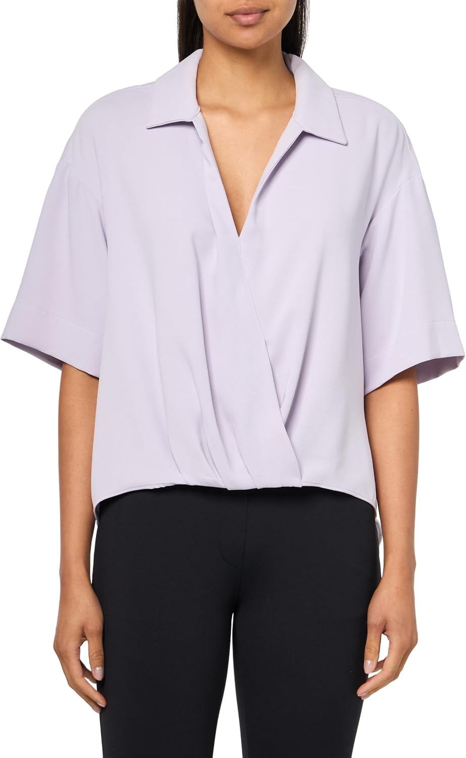 Calvin Klein Women's Crepe Printed Wrap Top