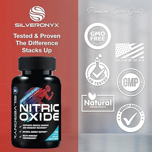 Vista 4 de Potenciador de óxido nítrico de 1300 mg – Suplemento extra fuerte de arginina y citrulina para hombres y mujeres – Refuerzo nítrico de apoyo