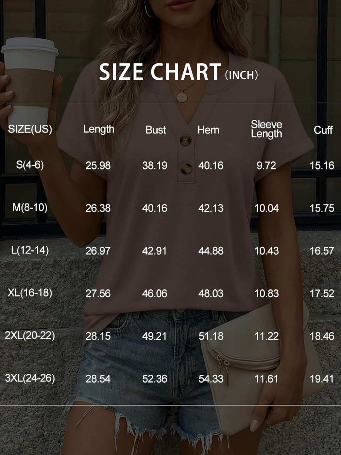 AUTOMET Womens Spring Tops 2026 Short Sleeve Shirts Henley Dressy Casual Blouses V Neck Fashion Tunics Trendy Flowy Clothing - Image 7