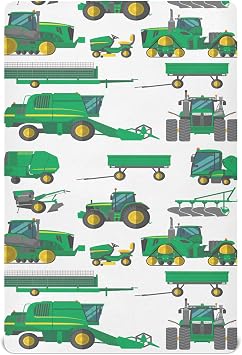 Vehicles Tractor Trailers Crib Sheets Soft Breathable Fitted Baby Crib Sheets Mattress Cover for Girls Boys, 52" x 28" x 9"