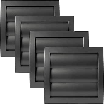Amazon.com: Vent Systems 4'' Inch - Pack of 4 - Anthracite Air Vent Cover with Protective Mesh ...