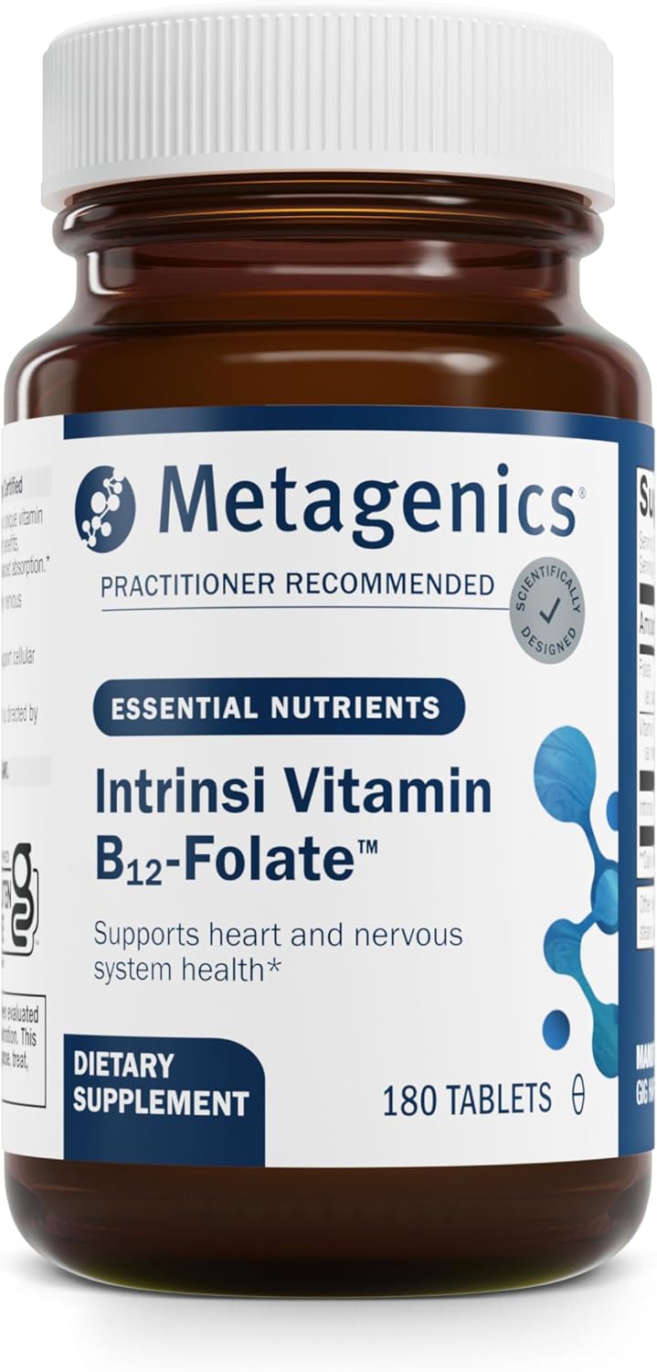 Metagenics Intrinsi Vitamin B12-Folate – Nervous System & Heart Health Support* – With Intrinsic Factor for Absorption* – Vitamin B12 & Folate – Methylcobalamin – 180 Tablets Metagenics Intrinsi Vitamin B12-Folate – Nervous System & Heart Health Support* – With Intrinsic Factor for Absorption* – Vitamin B12 & Folate – Methylcobalamin – 180 Tablets