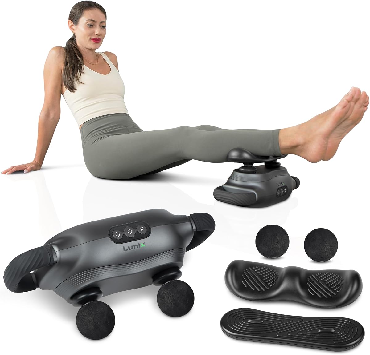 LX26 FSA Massager for Legs & Full Body, Handheld Vibration Massager for Stress Relief, Relaxation & Muscle Comfort at Home, Chi Swing, Interchangeable Heads, USB Rechargeable, Ergonomic Grip