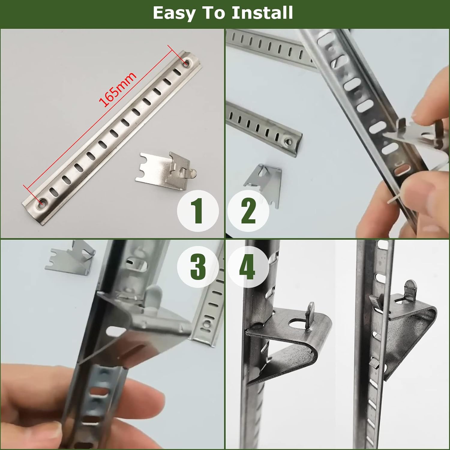 Buy DAJAVE 24 Pieces Freezer Shelf Clip, Stainless Steel Refrigerator