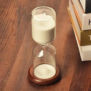 Hourglass Timer,Hourglass,Sand Timer,30 Minute Sand Timer with Wooden Stand,for Ornament Decoration Xmas New Year Birthday Tea Coffee Table Book Shelf Schoo