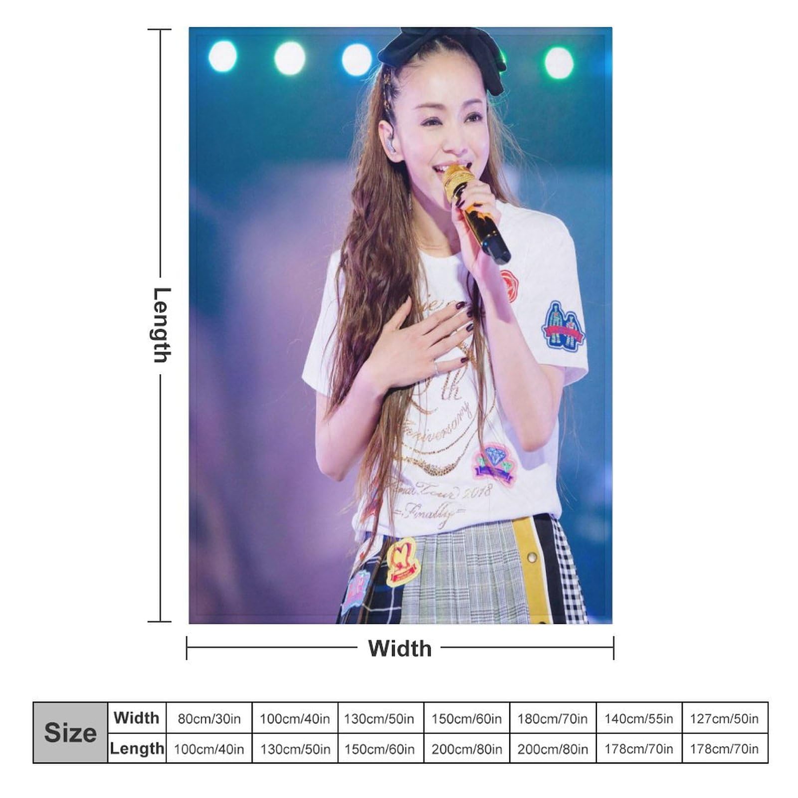 Amazon｜安室奈美恵 （1823） ブランケット 毛布 多機能 人気
